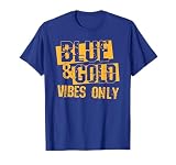 Blue and Gold Spirit Wear for High School Football T-Shirt