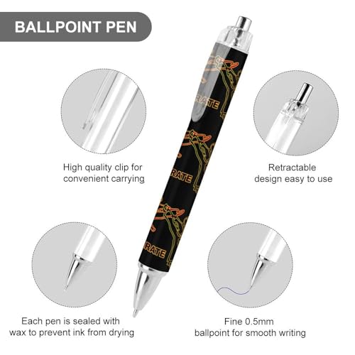 Bolígrafo Karate retráctil tinta negra 0.5mm fino miniatura 3