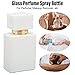 Perfume Atomizer Bottle Refillable Empty Glass Perfume Bottle, 2Pcs Empty Glass Perfume Bottle Large Capacity Golden Nozzle Glass Perfume Bottle Atomizer White 30Ml Refillable Empty Spray Perfume