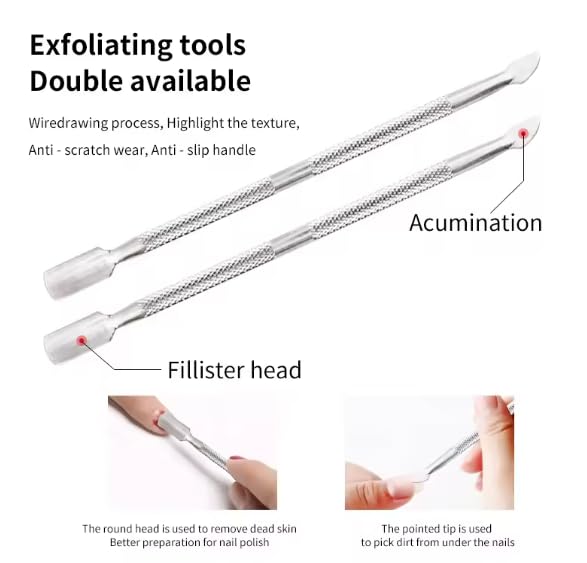 Nail Factory India Stainless Steel Cuticle Pusher - Image 3