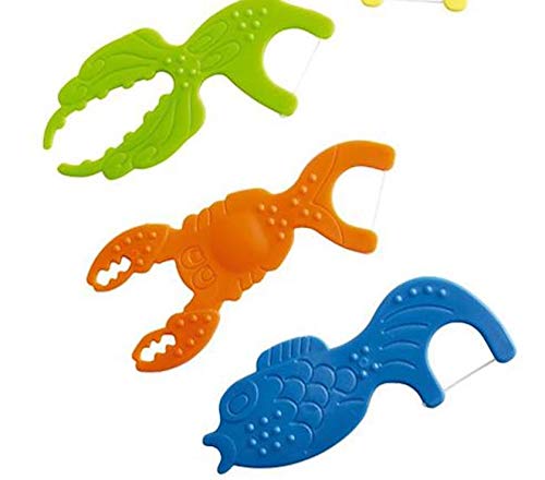 ACCLEANChildrens Sea Creatures Fun Flossers ~ Kids Set of 3 FLOSSERS