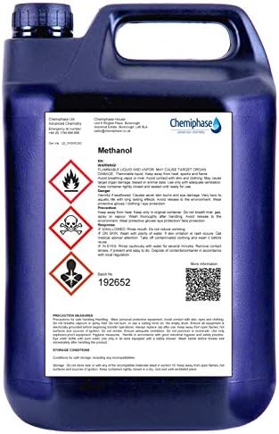 Chemiphase Methanol - 99.85% Purity - Virgin Grade 5 Litres