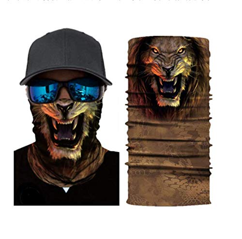 Capucha protectora solar con turbante mgico Headwear diadema elstica deportiva transpirable estampado animal equitacin turbante mgico ciclismo pesca 4 piezas