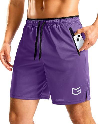 Image of G Gradual Men's Gym Workout Shorts Zipper Pockets 5 inch / 7 inch Quick Dry Breathable Runing Athletic Short for Men