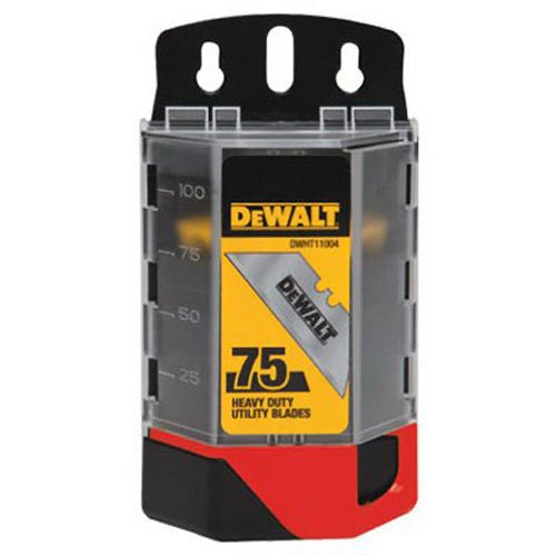 DEWALT Utility Blades, Heavy Duty, 75-Pack (DWHT11004L)