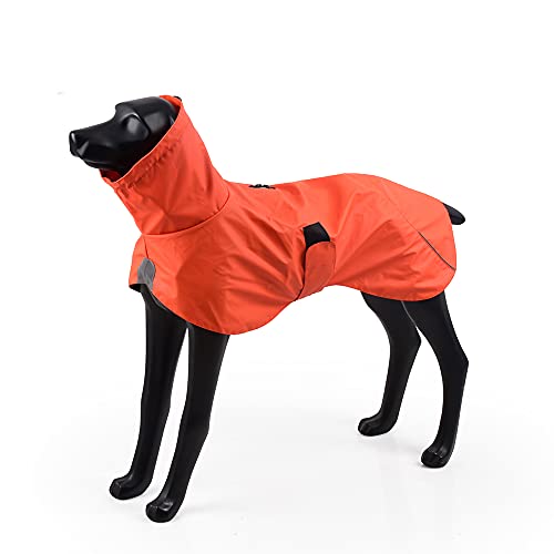 BLACKDOGGY Chubasquero ajustable impermeable al aire libre con ribete reflectante (mediano, naranja) Cover