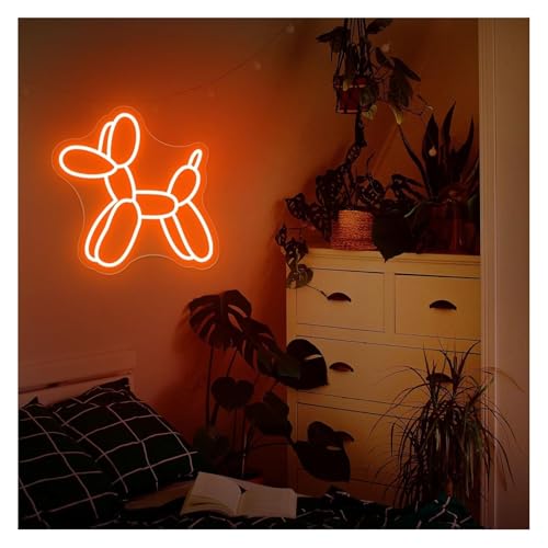 Néon Chien Ballon lumineux avec variateur d'intensité de 40x40cm pour décoration