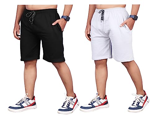 Image of QUIXEL Men's 100% Cotton Shorts Sporty Trendy Regular Daily Use Shorts