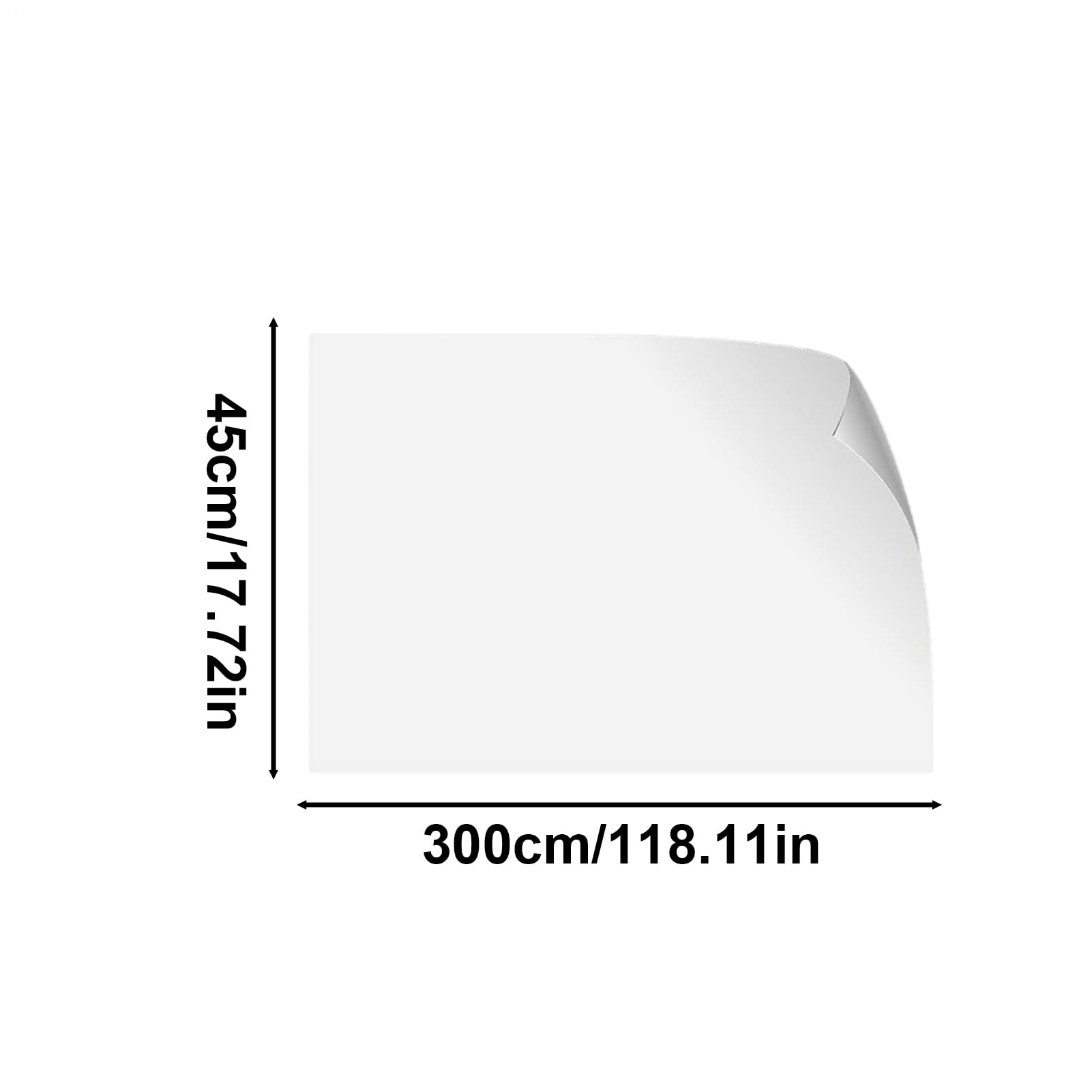 Adhesivo de pared de borrado en seco, papel pintado electrostático para pizarra blanca – Removable Smooth Writing Board Pegatinas de papel para casa, cafetería, panadería