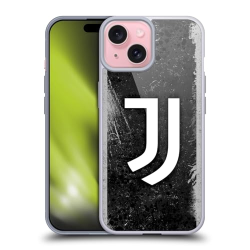 Licenza Ufficiale Juventus Football Club Logo Smisurato Arte Custodia Cover in Morbido Gel Compatibile con Apple iPhone 15