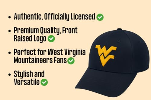 Gorra clásica ajustable West Virginia azul miniatura 5