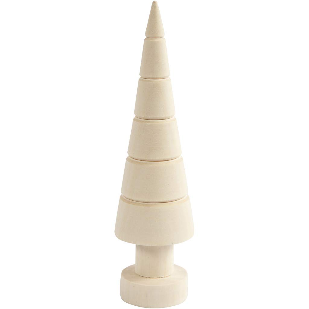 Christmas Tree, H: 18 cm, D: 5 cm, Poplar Wood, 1pc
