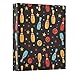 ALAZA Color Bowling Cartoon 3 Ring Binder Holds of 200 Sheets Fits Letter Sized Paper D-Ring Organizer for School Home Work Office Supplies 2 Pack