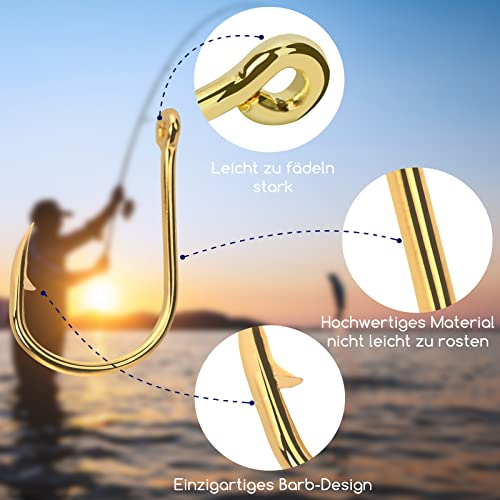 600 Angelhaken Set in 10 Größen (#3 - #12), Angelzubehör Set mit Öse und Kunststoffbox für Angler, Korrosionsbeständiger… – Bild 4