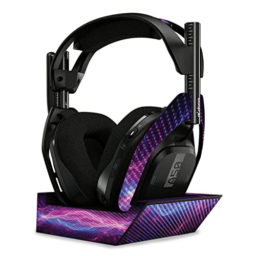 Image of MightySkins Carbon Fiber Skin Compatible with Astro A50 Wireless Headphones + Base Station (Gen 4) - Raw Energy | Protective, Durable Textured Carbon Fiber Finish | Easy to Apply | Made in The USA