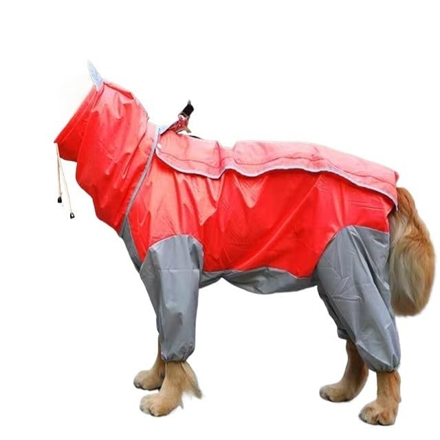 Manteau imperméable pour grands chiens contre la boue veste poncho à capuche