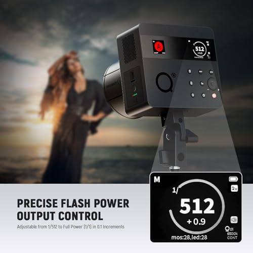 image for NEEWER Q6 600Ws 2.4G TTL Outdoor Studio Flash with App Control, 1/1 to