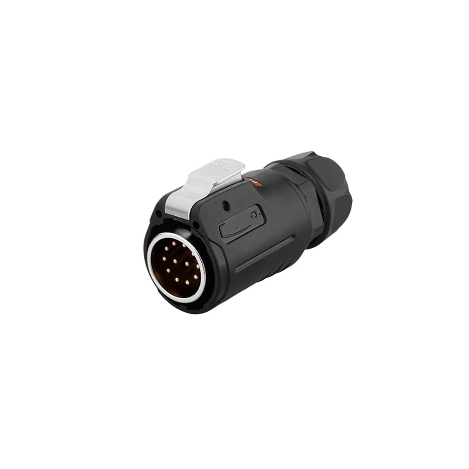 Conector industrial de aviación LP-24 con clavija y toma roscadas de 12 pines, chapado en oro, macho y hembra(Male plug)