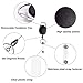 JIKIOU Retractable Badge Reel with Carabiner Belt Clip and Key Ring for ID Card Key Keychain Badge Holder Black 3 Pack