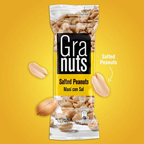 Granuts Salted Peanuts | Classic Choice | Crunchy Peanuts | On-The-Go Snack | 1.76 Oz (12 Inner Packs) #TOP1