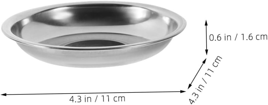 Luxshiny 10pcs Stainless Steel round Dipping Bowl Xmas for Sauce Condiment