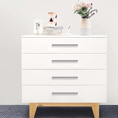 Meisax 10 Stück Schrankgriffe 64mm Lochabstand Möbelgriffe Edelstahl Küchengriffe Silber Griffe für Küchenschränke Schubladengriffe