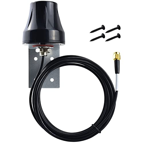 Kaunosta 4G LTE Outdoor Wall Mount Waterproof Antenna SMA Male with 3M Injection Molded RG174 Cable for Verizon AT&T T-Mobile Sprint 4G LTE Router Gateway Modem Cellular Trail Camera Spypoint Tactacam