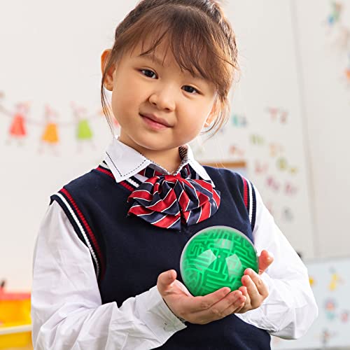 Maze Ball 3D Maze Puzzle Brain Teasers Games Gravity Plastic Handheld 3D Maze Ball 4 Inches Puzzle Toy Maze Puzzle Cube Ball Sphere Educational Toys For Students Teens Adults (Green) #TOP5