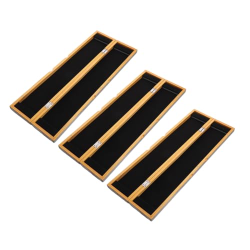 Boîte de bois pour flotteurs Gatuida : lot de 3 organisateurs de matériel de pêche compacts