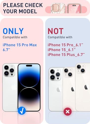 Image of i-Blason CosMag for iPhone Pro Max Case with Camera Cover, [Compatible with MagSafe] Slim Stylish Full-Body Protective Case with Built-in Screen Protector & Kickstand (Marble)