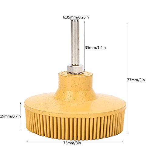 3-Zoll-Borstenscheibe Emery Rubber Detail Schleifbürste Für Entgraten Polieren Und Reinigen, Schleifscheibe Und Polierscheibe Für Schmuck, Holz, Metall (Yellow), Andere Schleifmittel