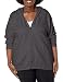 Just My Size Women's Plus-Size Full Zip Fleece Hoodie, Slate Heather, 2XL