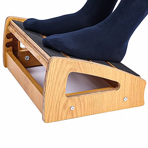 Dt Adjustable Under Desk Footrest - Ergonomic Foot Rest For Under Desk At Work Foot Stool Under Desk With 4 Height Position & 20 Degree Tilt Angle Adjustment For Home, Office #TOP5