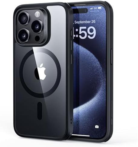 ESR for iPhone 15 Pro Max Case for MagSafe, Anti-Yellowing, Clear Black