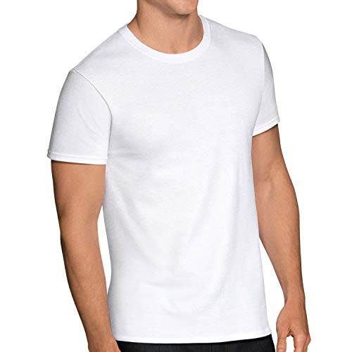 Fruit of the Loom Men's Stay Tucked Crew T-Shirt - X-Large - White (Pack of 6)
