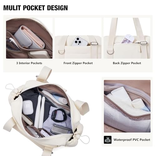 Image of ROULENS Small Gym Bag for Women 2 Set Mini Gym Duffle Bag with Wet Compartment and Coin Wallet, Gym Tote Bag for Workout /Sport /Travel