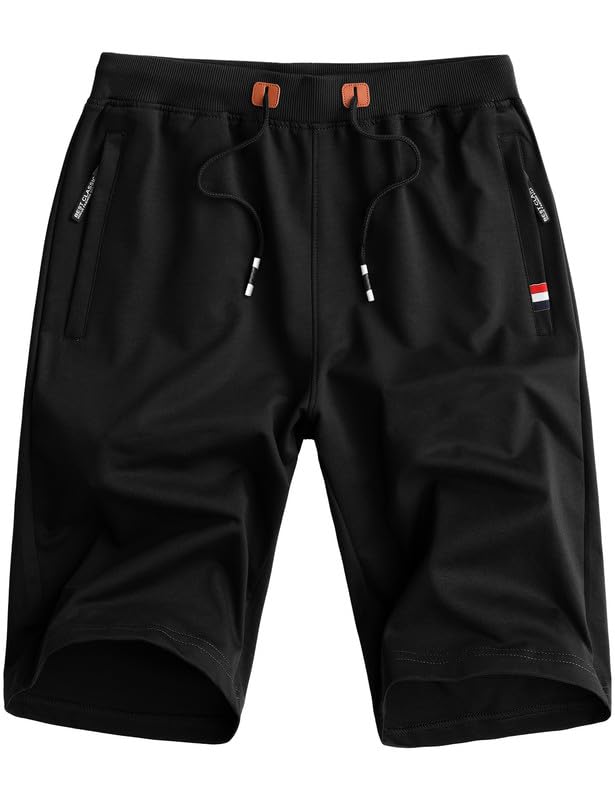 Csqtongan Sporthose Herren Kurz Hosen Herren Kurze Hose Sommer Baumwolle Sport Shorts Stretch Gym Herren-Shorts mit Tasche
