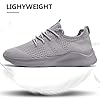 ZDFQLGV Men Lightweight Comfort Trainers Slip-On Walking Shoes for Casual Wear Non-Slip Thick Sole Breathable Upper for Tennis Gym & Daily Use Grey UK 9.0 #2