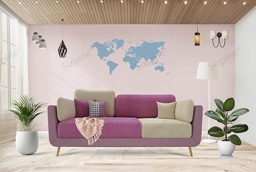 Image of Sixpine Luxury Dual Color Upholstery Sofa in Premium Velvet | Solid Wood Structure | Sturdy Golden Legs | High Density Foam | Extra Comfort for Modern Living Room (Pink & Beige, 3 Seater)