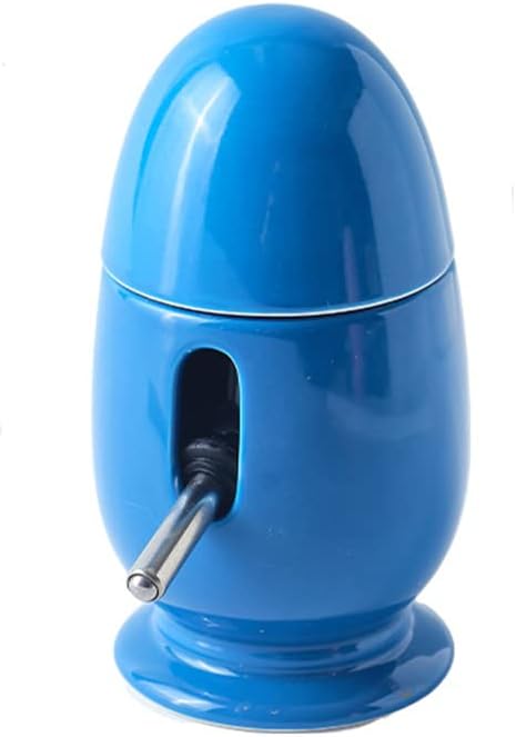 Weixiyang Ceramic Hamster Water Bottle Stand for pet Ceramic Hamster Water Bottle Stand for Small Animal Habitat Decoration (Blue)