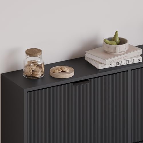 Image of BORNOON Large Shoe Cabinet for Entryway, Shoe Rack Cabinet with 4 Flip Drawer and Adjustable Shelves for Small Apartment, Foyer