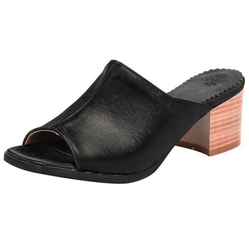 Lroey Reoly Muli da Donna, Sandali Spuntati con Tacco Medio