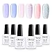 Produktbild Elite99 Kristall Schale Serie UV Nagellack Set, Design Gellack UV Gel Farbgel, Nagelgel LED Soak Off Gel-Lack Crystal Shell Gel Polish Kit 10ml 5pcs C006