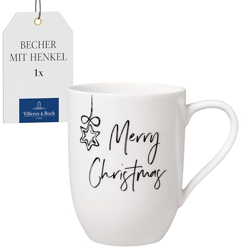 Villeroy & Boch - Statement Tasse Merry Christmas Weiß,...