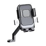 BZNWQHM Porta Telefono Moto per Yamaha SR 400 2002-2022, Supporto Manubrio o Specchietto Antiscivolo Rotazione 360° Una Mano,B-Rearview Mirror Mount Style