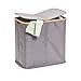 Produktbild Zeller Wäschesammler, 2-Fach, Polyester/Bamboo, Grau