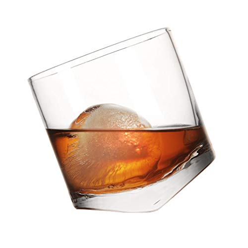 ZXX. Ensemble de 2 Verres à Whisky en Cristal inclinés, Verres en Cristal à Angle de vin, verrerie de déclaration, pour Une variété de spiritueux et de Cocktails