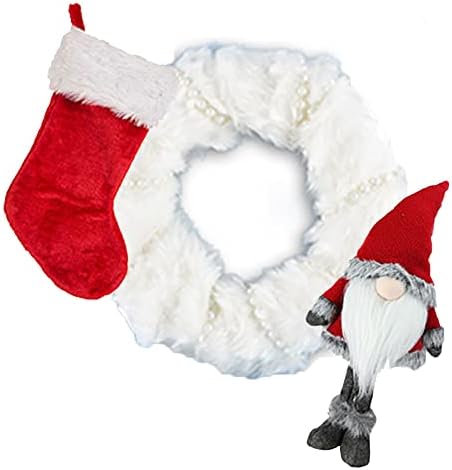 White Faux Fur Roll - Holiday Fabric Ribbon Trim for Arts and Craft Decorations