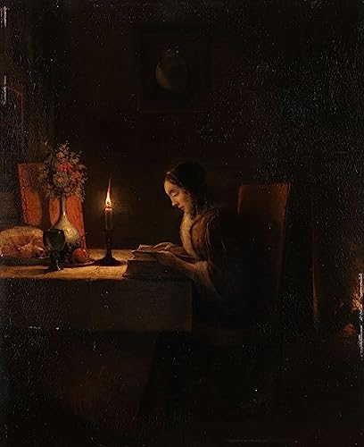 Cuadro en lienzo de 60x90cm con impresión artística de Petrus Van Schendel para decoración de oficina