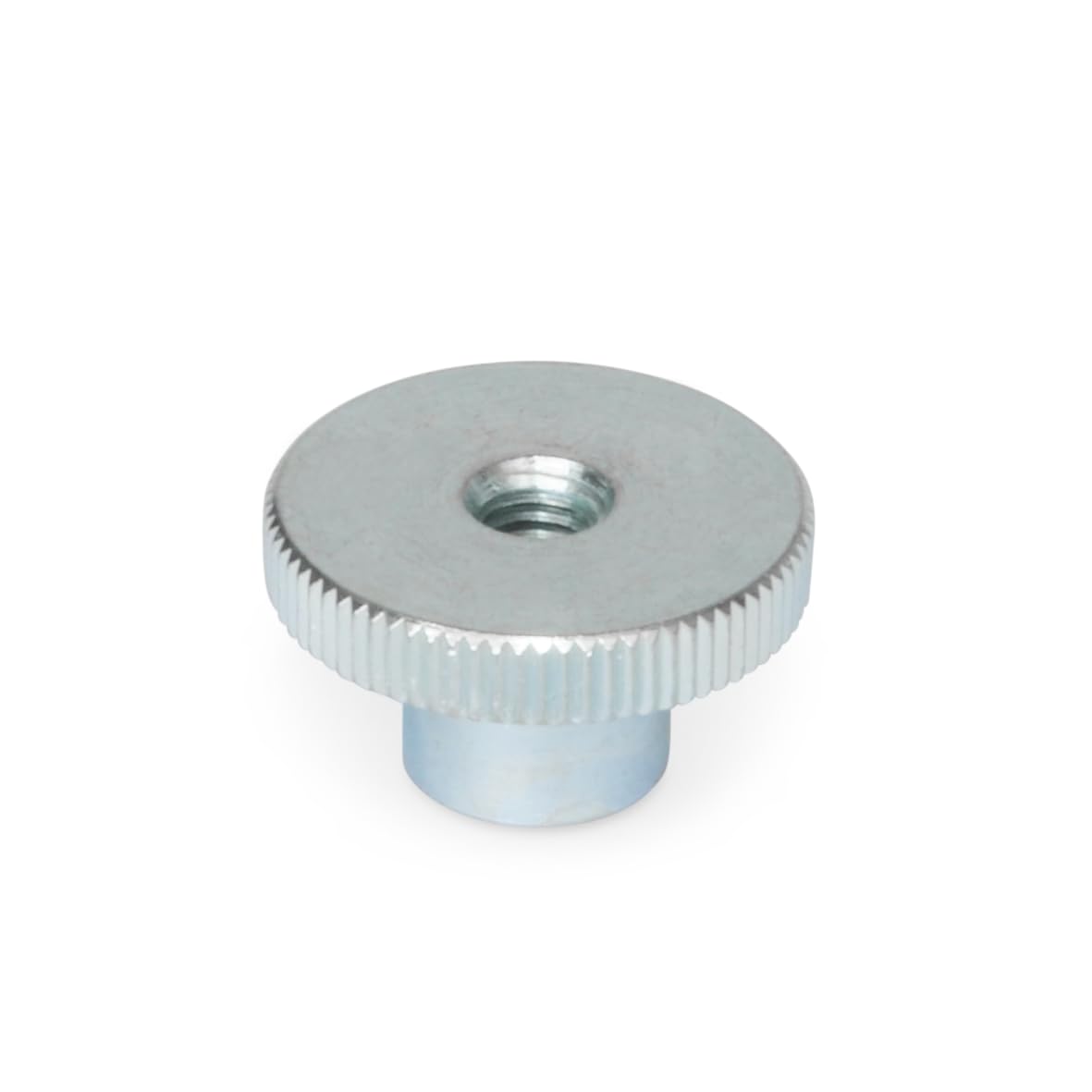 Ganter Normelemente High knurled nut, DIN 466-M10, thread: M10, steel, blue galvanised, pack of 5